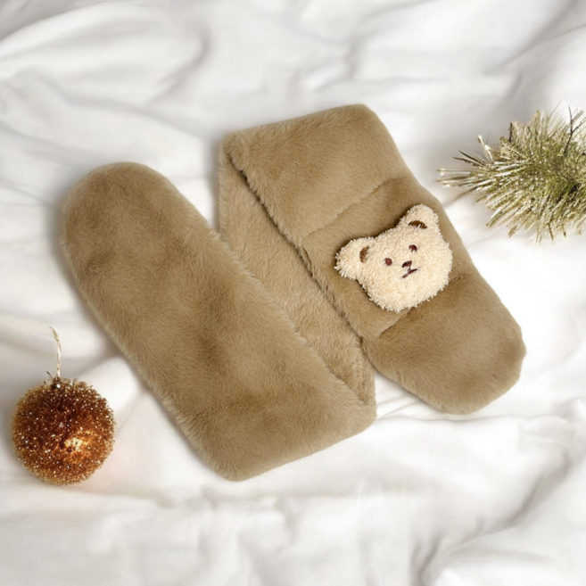 솜니움베베 아동용 곰돌이 네키 퍼 넥워머