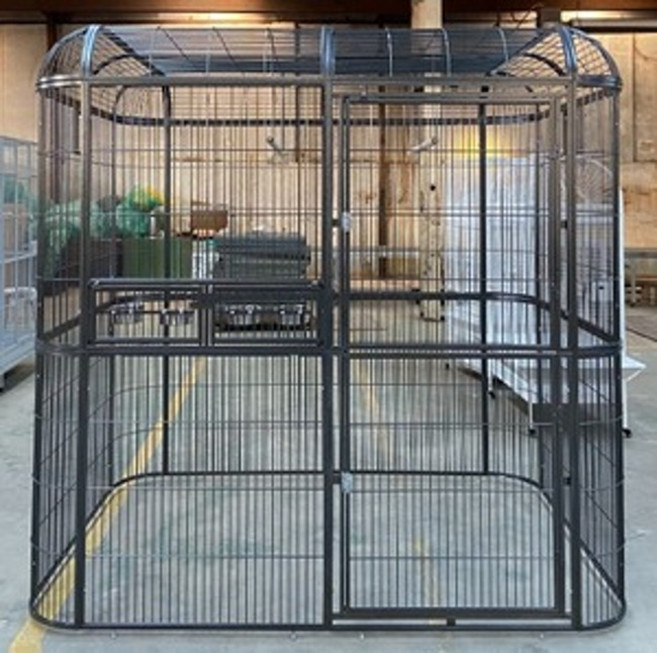 No.BK219BH 초대형 라운드 새장 블랙 앵무새 마카우 청금강 홍금강 야외, 1개