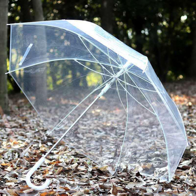 透明雨傘 16骨抗風加固男女通用 長柄晴雨兩用