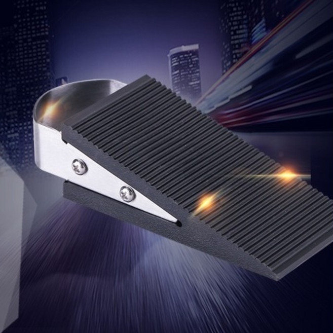 고급 스텐고리 고무 도어스토퍼, 1개, 블랙