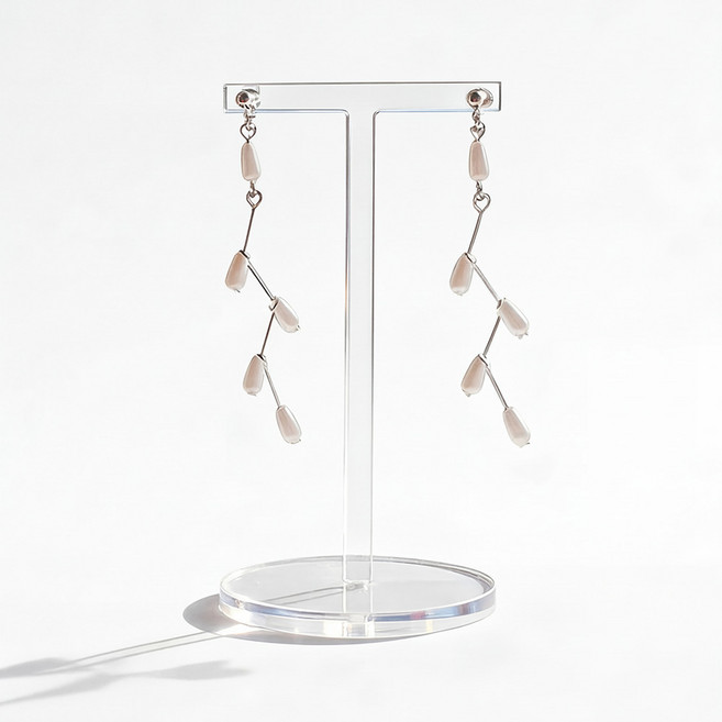 [100%투명도] 스튜디오투명 귀걸이 진열대 T자, 1개, 투명