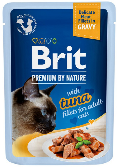 브릿 프리미엄 파우치 고양이습식사료 그레이비 타입, 참치, 85g, 1개
