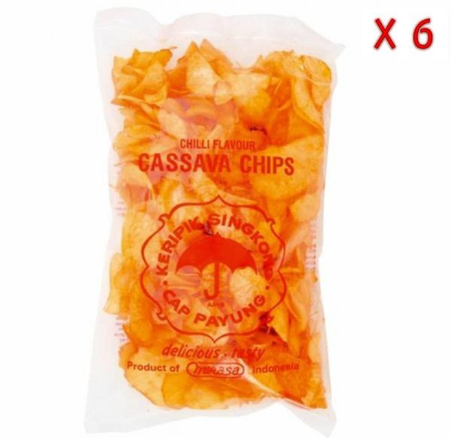 미라사 카사바 칩 핫, 6개, 250g