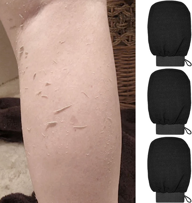 더마네이처 저자극 때타올 때장갑, 1개, 3개입, 검정