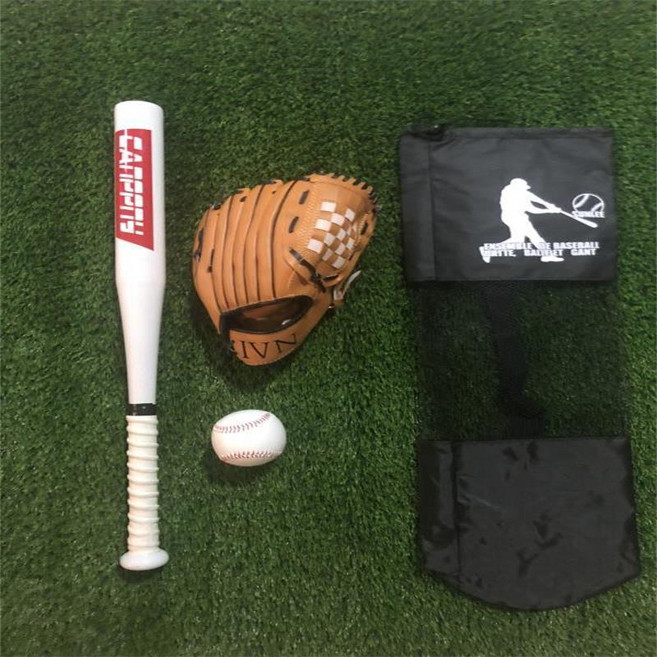 兒童青少年棒球三合一組合套裝 全鋁合金棒球棒 棒球手套 棒球, 1個, 樂趣無窮兒童青少年組合套裝4-15歲藍色球棒/棕色手套/棒球/送棍包