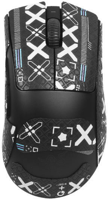 라나야 데브삼 데스에더 V3 PRO 마우스 그립테이프 RAZER 풀커버, 1개, 블랙