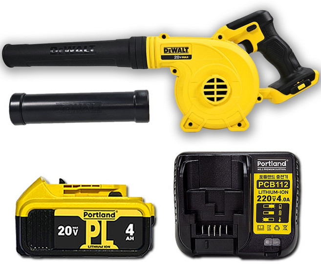 디월트 20V 충전 무선 송풍기 DCE100N 포틀랜드 배터리1개 충전기 세트 세차 캠핑 낙엽청소, 1세트