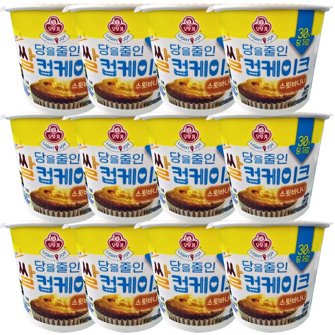 오뚜기 달걀하나톡넣는 쌀컵케이크 스윗바나나, 60g, 12개