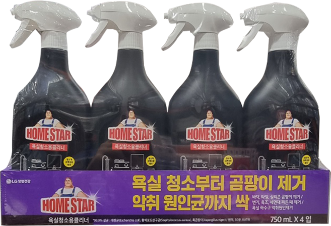 홈스타 바이럭스 세정제 욕실용, 8개, 750ml