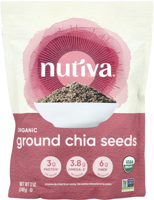 몸관리하세요 겨울입니다 Nutiva 유기농 가공 치아씨 12 온스 (340 그램) 특별관리진행, Nutiva유기농가공치아씨12온스340그램 - 쿠팡