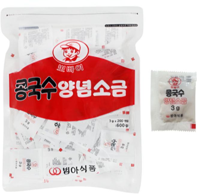범아뽀빠이 콩국수 양념소금 200p, 2개, 600g