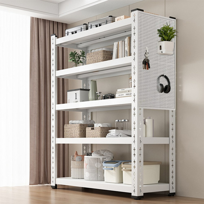 선반 철제선반 베란다 수납선반 전자레인지 선반 주방선반, 흰색, 4단