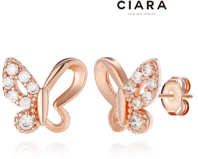 CIARA 14K Dairago 하프샤이닝 버터플라이 귀걸이(GoldPlated)