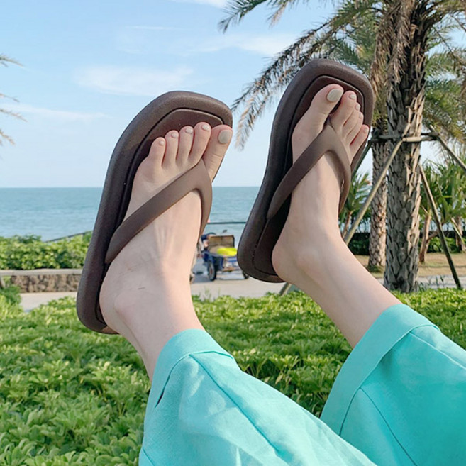 라블 스퀘어 방수 플립플랍