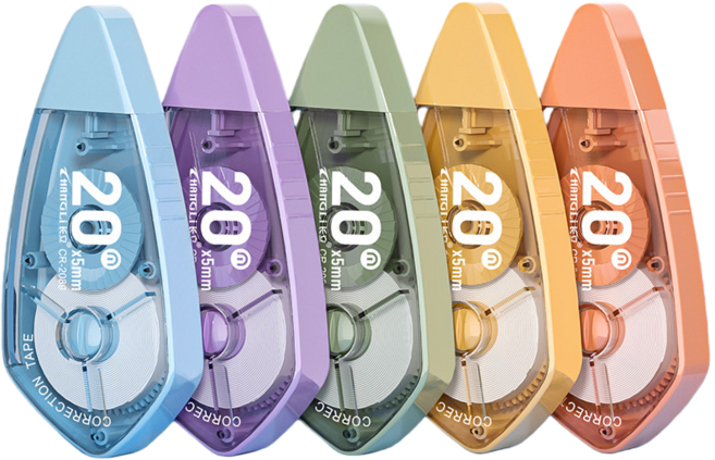 업그레이드 대용량 미니 수정 테이프 20M*5MM, 5개 (총) 100M