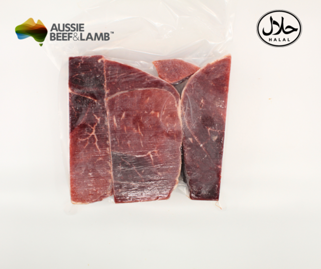 Halal Beef Boneless Leg Knuckle Frozen 할랄 소다리살 설도 냉동 호주산, 2개, 1kg