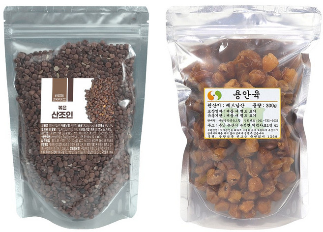 볶은 산조인 용안육 300g 차 세트 번들, 산조인300g+용안육300g, 1세트