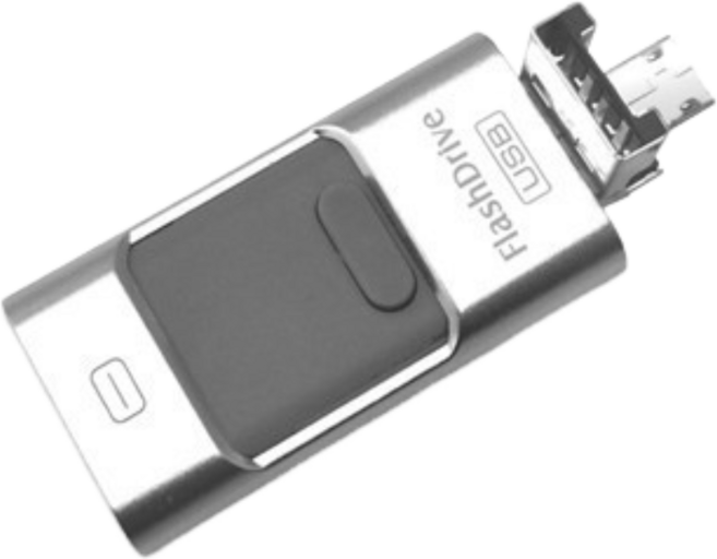 2TB 4合1 隨身碟 蘋果/安卓/電腦 OTG 隨身碟 USB3.0 高速隨身碟, 四合一銀色2T, 1個