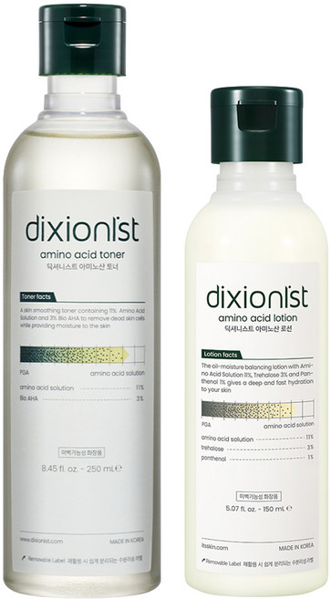 딕셔니스트 아미노산 토너 250ml + 로션 150ml / 단품 2종 세트, 1세트