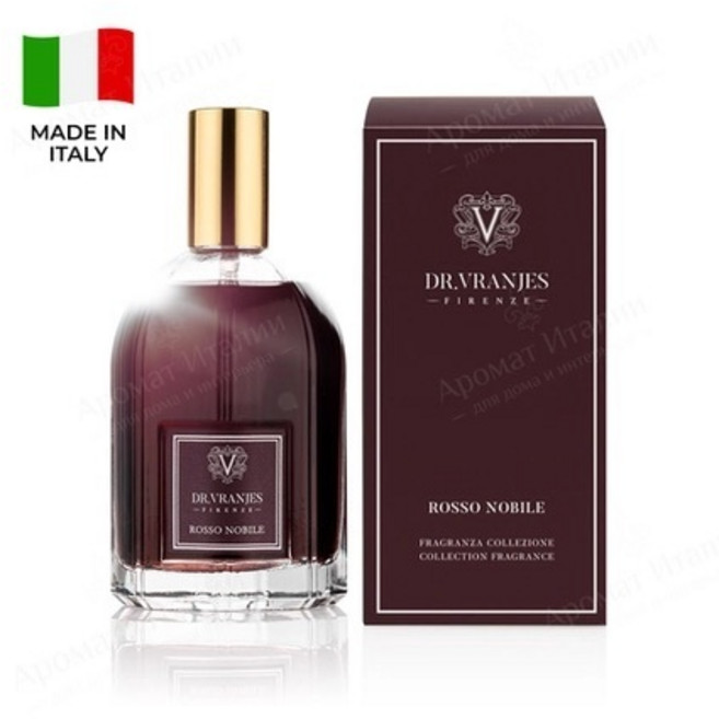 DR.VRANJES FIRENZE Rosso Nobile 紅酒貴族 義大利佛羅倫斯香氛 擴香瓶 補充瓶 空間噴霧 100ml, 1個, 100ml 空間噴霧