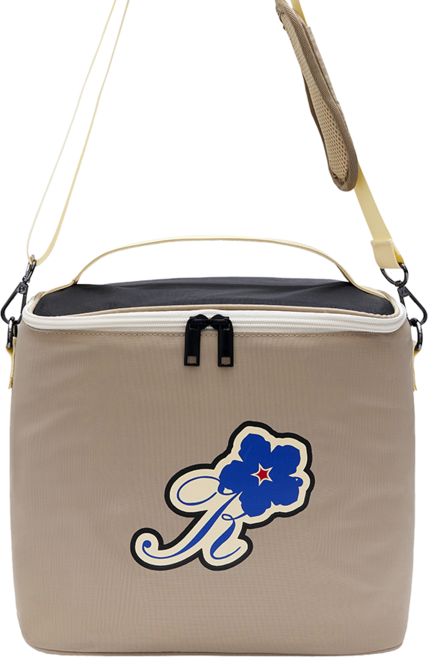 깔롱 쿨러백 6구 음료 보냉가방 보냉백 골프보냉백 골프간식가방 골프파우치, 1개, 라이트 베이지