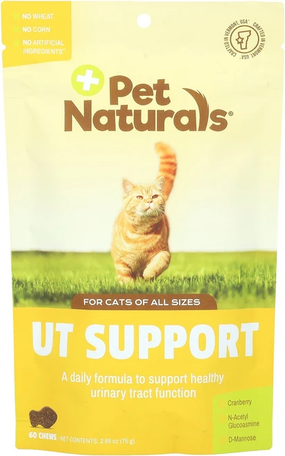 Pet Naturals UT 서포트 고양이용 모든 크기 츄어블 60개 75g(2.65oz) Naturals (펫 내추럴스), 1개 - 쿠팡