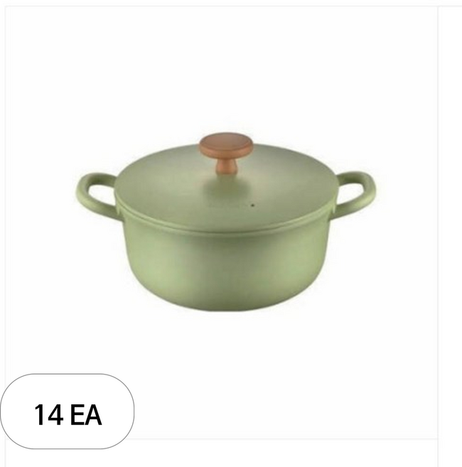 PN풍년 인덕션 블리스 라레트로 양수 냄비, 14개, 그린, 20cm