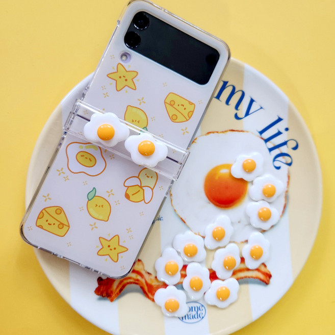 갤럭시Z플립 3 4 5 6 붕어빵 계란 피규어 힌지보호 하드 케이스