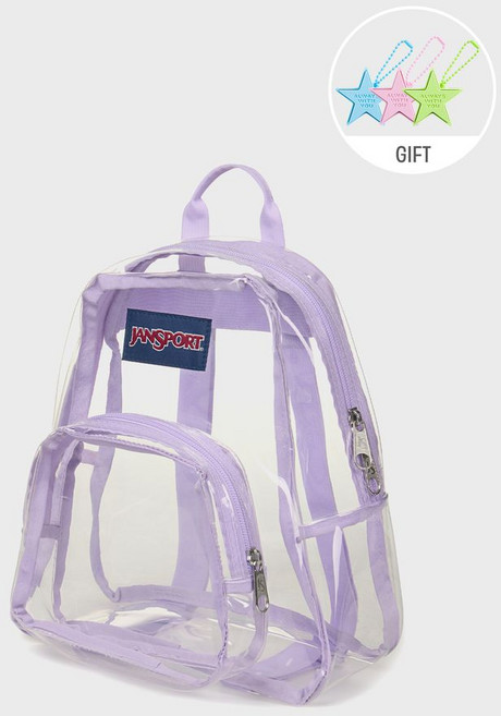 잔 JANSPORT 별 클릭커 키링 클리어 미니팩 PASTEL LILAC