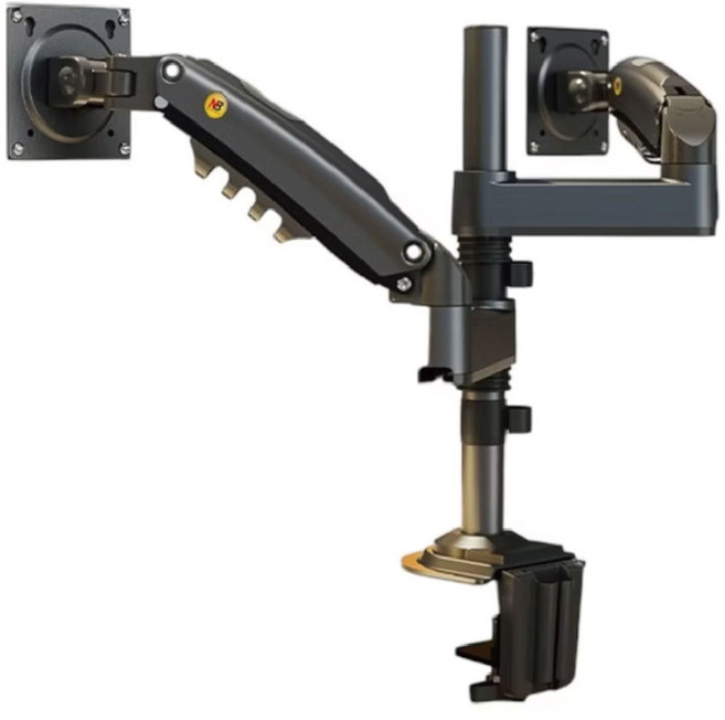 NB 雙螢幕支架 H180 人體工學 桌面立架 適用 17-27吋 螢幕, 10-302-01, 1個