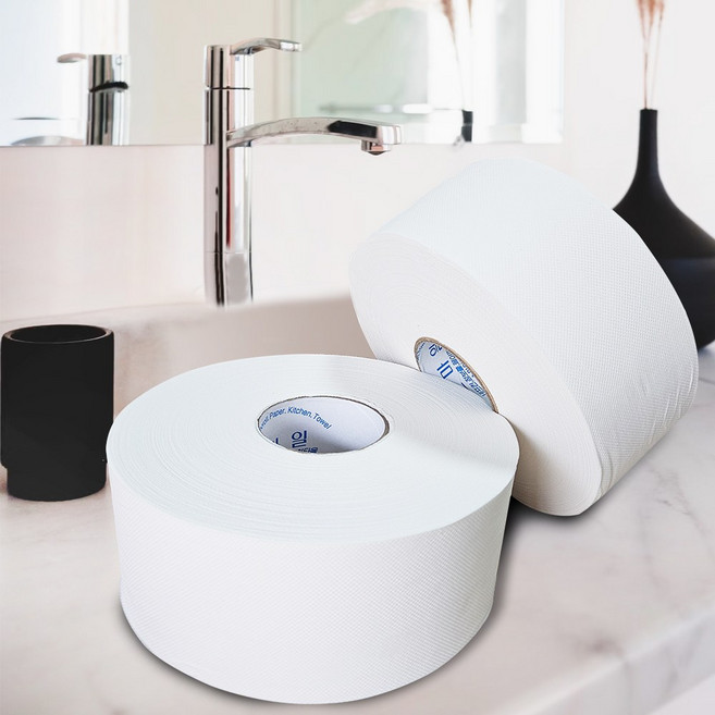 굿모닝 점보롤 2겹 220m 업소용 대용량 화장실 화장지 손티슈 1롤, 1개