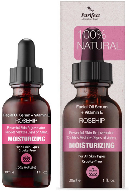 Purifect by Symphony Beauty 玫瑰果維他命E臉部精華油, 1件, 30ml