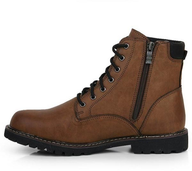 아크라 남성 캐주얼 사이드지퍼 하이탑 워커 부츠