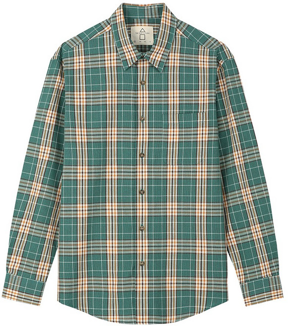 더셔츠스튜디오 오버핏 면 체크 남방