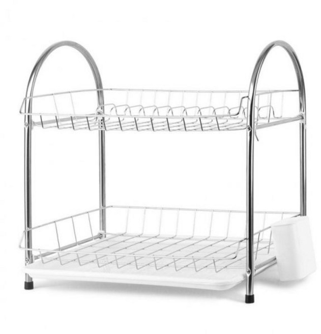 디온 스텐 식기건조대 2단 싱크대 그릇 정리대 선반, 1개