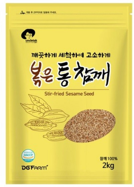 엉클탁 볶은 통 참깨, 2kg, 4개
