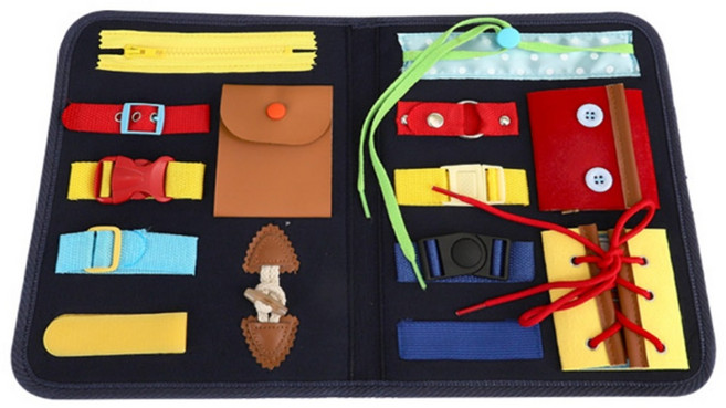 유아 손가락 발달 키트 돌 아기 발달교구 끼우기 채우기 묶기 아기 선물 돌선물, 유아 소근육발달키트, 1개