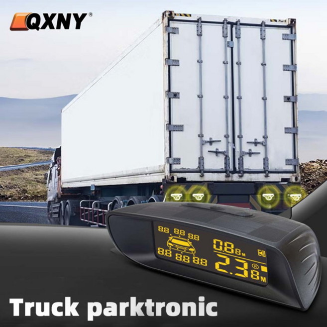 Parktronic 4 주차 센서 키트 백업 레이더 트럭 밴 픽업 용 LCD 디스플레이 반전 Campar Rv Lorry Trailer Detector