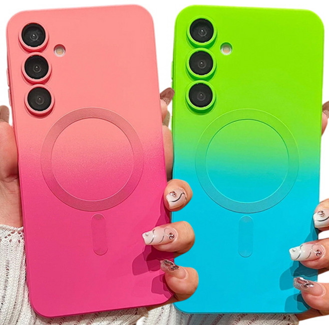 갤럭시퀀텀4 A54 5G A546 풀커버 투톤 그라데이션 맥세이프 슬림 소프트 젤리 핸드폰 케이스