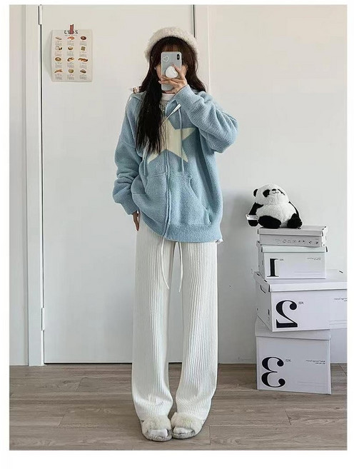 女寬褲 直筒褲 寬鬆顯瘦休閒長褲
