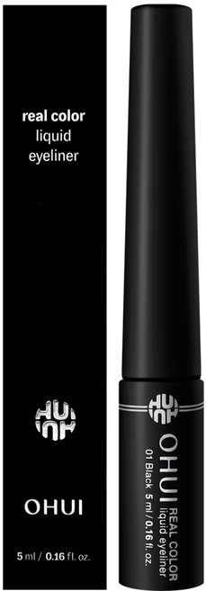 오휘 리얼컬러 리퀴드 아이라이너, 1호 블랙, 1개 - 쿠팡