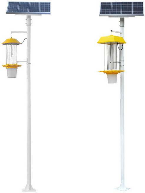 태양열 전기 모기퇴치기 실외용 살충 램프 과수원 마을 주거 지역 해충방지 밝기조절, 3미터 태양광 살충등