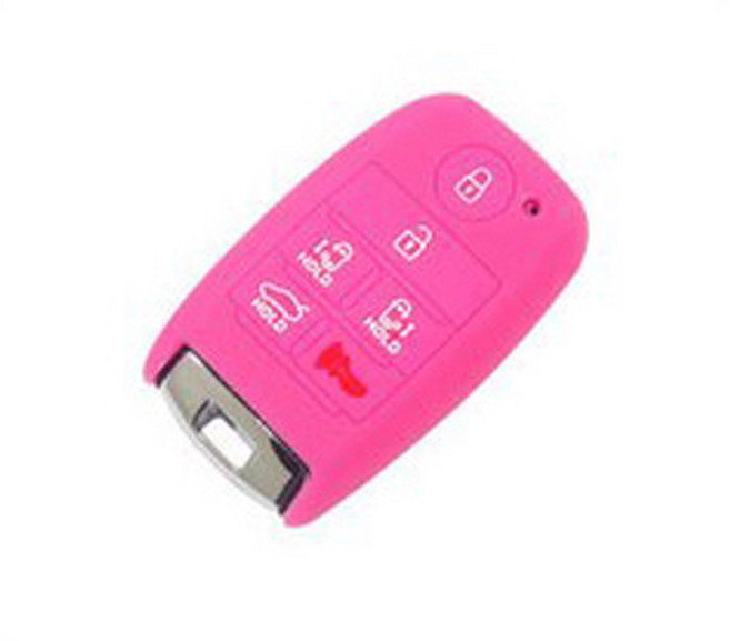 기아 호환 실리콘 키케이스, 핫핑크, .