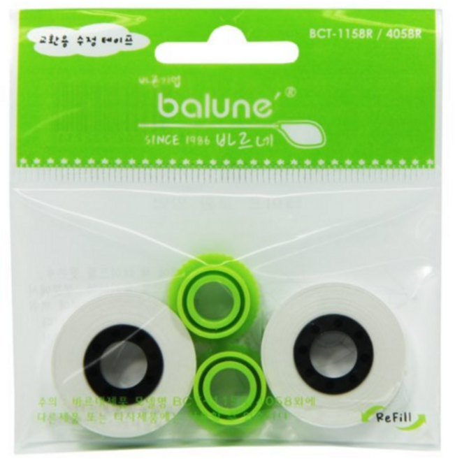 바르네 수정테이프 BCT-1158, 리필, 2개