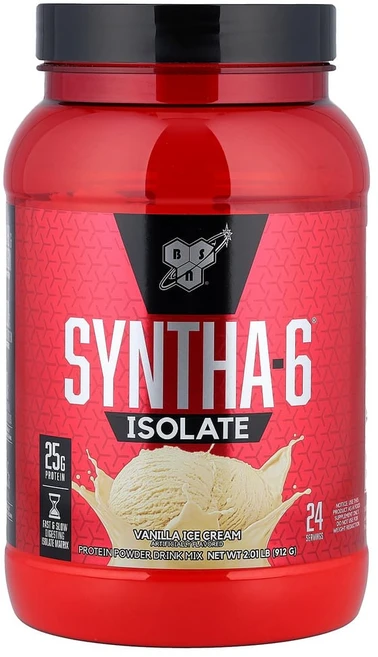 BSN Syntha-6 Isolate 단백질 파우더 믹스 바닐라 아이스크림 2.01파운드(912g), 912g, 1개 - 쿠팡