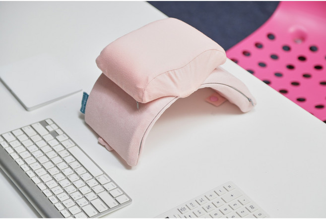 낮잠 라텍스 엎드려자는 팔 베개 학교 교실 사무실 책상 배개, 연핑크, 1개