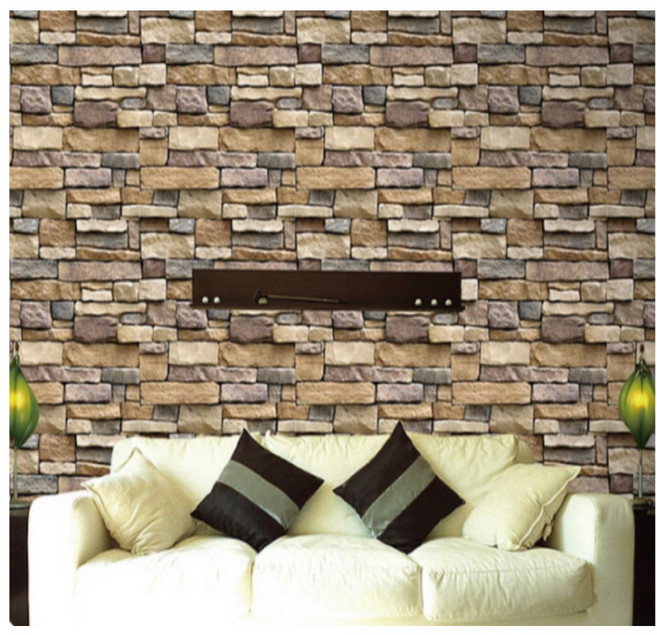 포인트 돌담 이끼 시트지 10M 암석 접착식 벽지, 상품선택