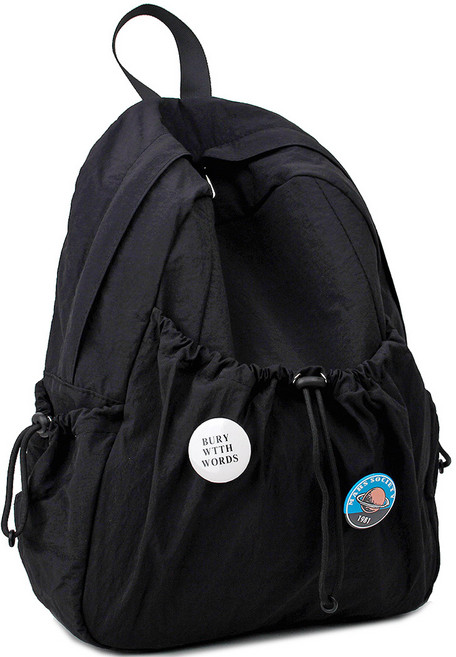 가벼운 단색 무지 스트링 경량 스트릿 바스락 백팩