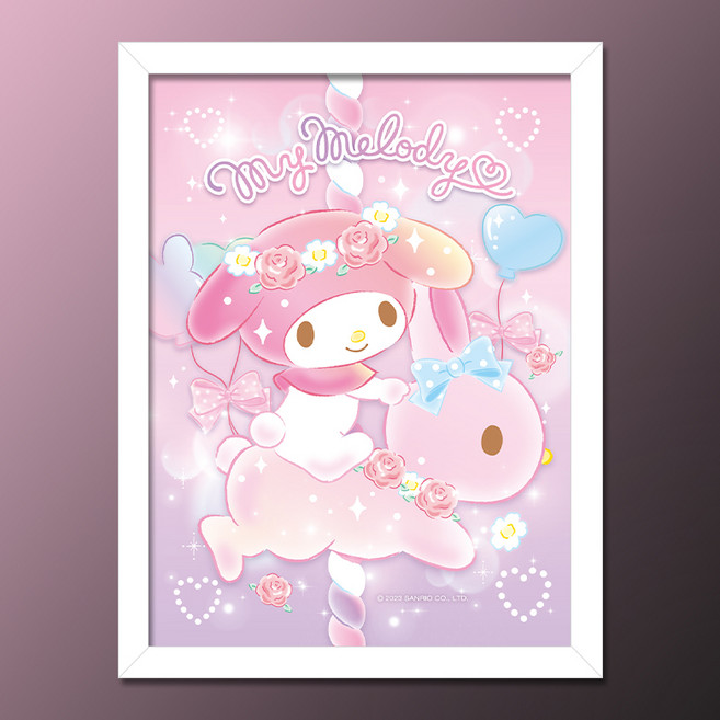 산리오 마이멜로디 직소퍼즐, 108피스, 액자세트, 1개