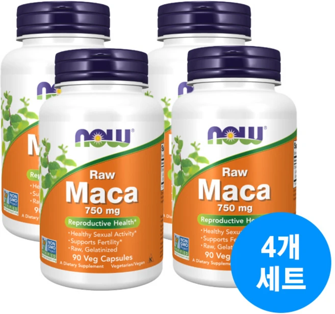 나우푸드 로우 마카 남성갱년기 호르몬 750mg 90정 4개 - 쿠팡